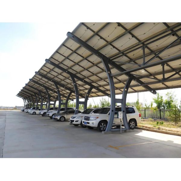 Q355B Solar PV Carports Weather Resistant 35m/S Wind Carport Pv System