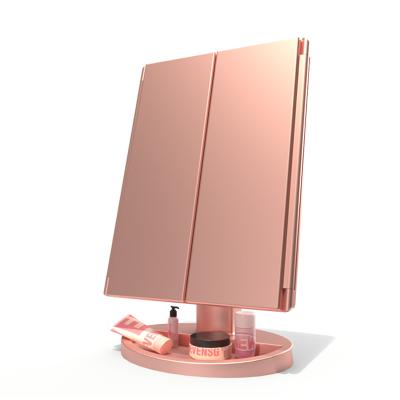 3 door folded LED sensor mirror with 2x/3x magnification GK-SK1812