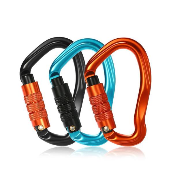 Customize Logo Climbing Aluminum Alloy Snap Hook Heavy Duty Aluminum Carabiner