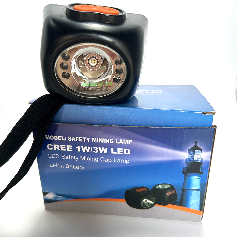Explosion Proof Cordless Rechargeable LED Mining Lamps with Waterproof IP68 Rating 4000Lux Brightness and Six Auxiliary Lights for Mining Safety