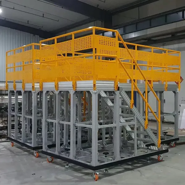 Paso móvil anodizado de la seguridad de las plataformas del perfil industrial de aluminio de la asamblea T5