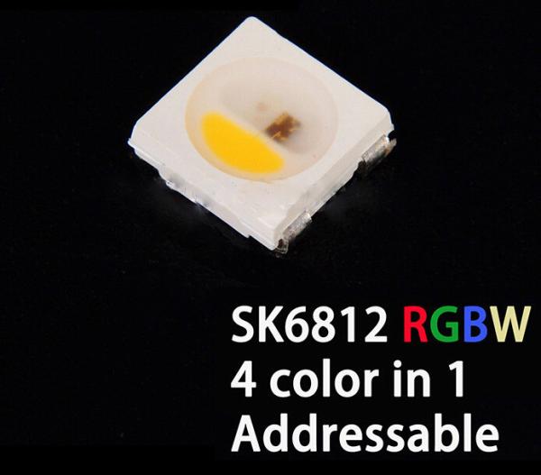 5V LED Chip Pixel SK6812 RGBW (RGB+White/Warm/Nature) SMD 5050 (similar with WS2812B) Individually Addressable Digital