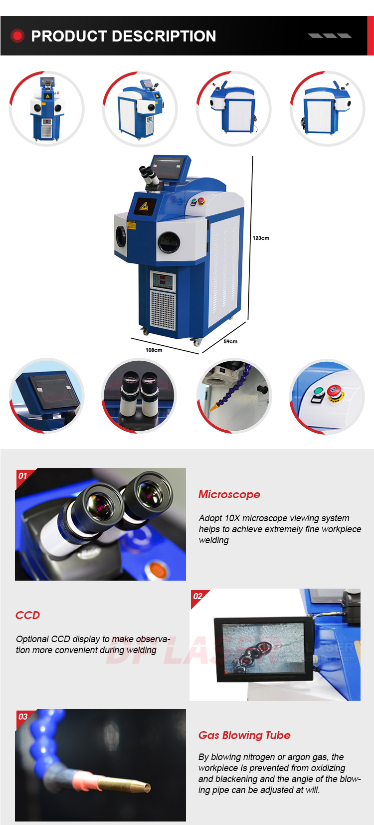 Stable 200W Jewelry Laser Welding Machine For Gold Silver Soldering