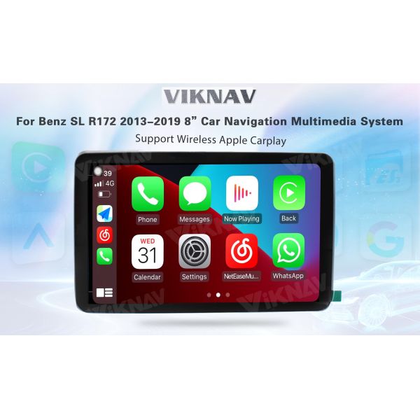 Viknav 8-дюймовое авторадио Android с мультимедийным плеером для экрана для Mercedes Benz SL SLK SLC R172 2013-2019 GPS 2Din NTG4.5