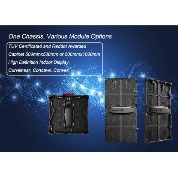 500x500mm Indoor Rental LED Display 10 Seconds Installation Die Casting Aluminum
