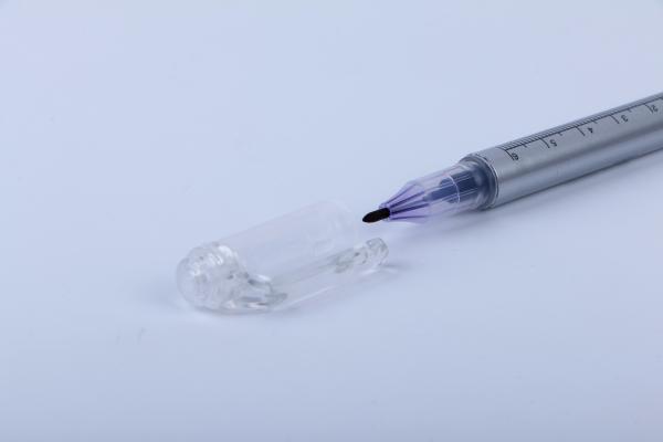 Semi Permanent Makeup Or Tattoo Double Head Skin Marker Pen With Ruler 14.5 Cm Length
