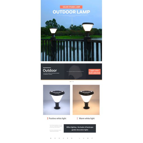 Modern Led Fence Deck Light Lantern Column Lamp for Patio Garden Decoration Versatile