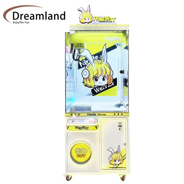 High-ROI Colorful Led Lights Plush Toy Claw Crane Game Machine Coin/Bill/QR Payment options Vending Machine For Amusement Parks