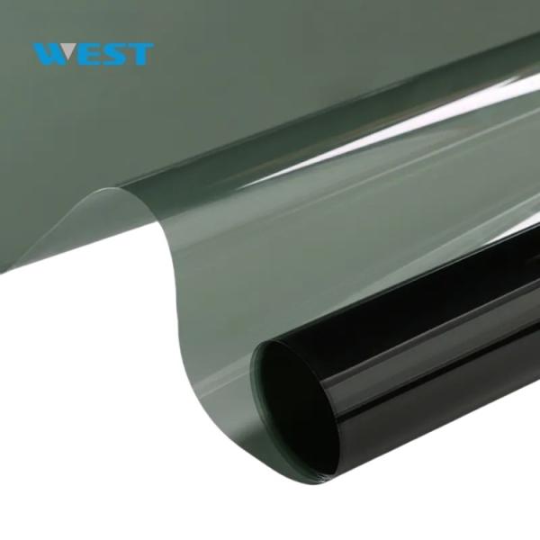 Dark Green Solar Control Car Window Tinting Film Self Adhesive With Ultra Clear Vision