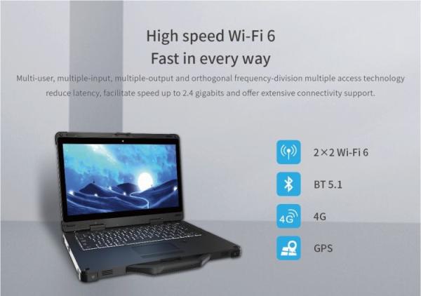 13.3 Inch Windows 10 Intel Industrial Rugged Laptop HDMI 1920x1080