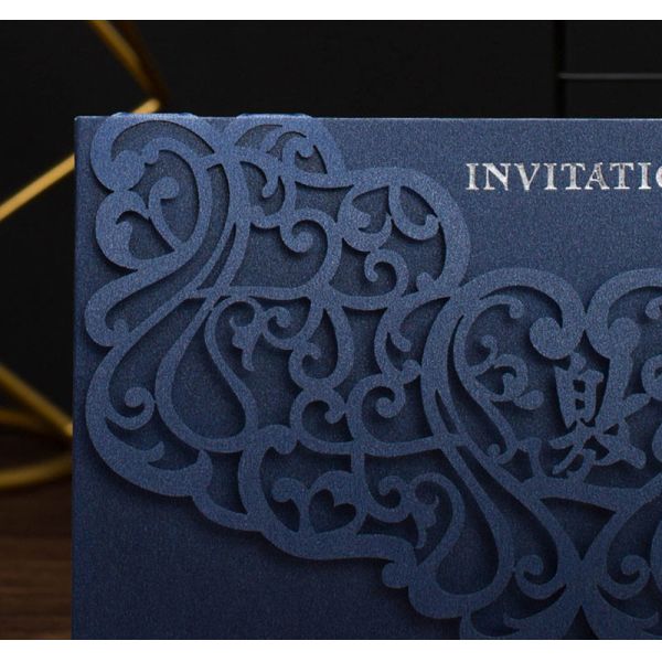 Custom Blue Wedding Invitation Gift Card Envelopes For 5x7 Cards