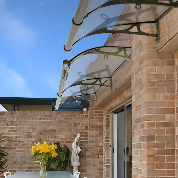 Aluminum Frame Polycarbonate Window Awning Door Window Awnings Protective Durable Weather Resistant Lightweight Covering