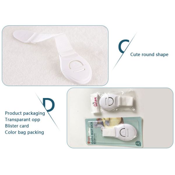 Multifunction Nylon Baby Safety Cabinet Locks , Safety Drawer Lock