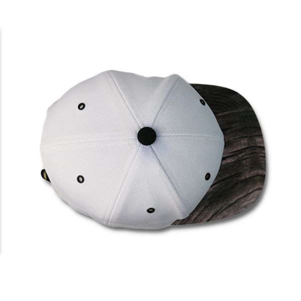 PU Label 6 Panel Flat Brim Snapback Hats For Advertising Character Style