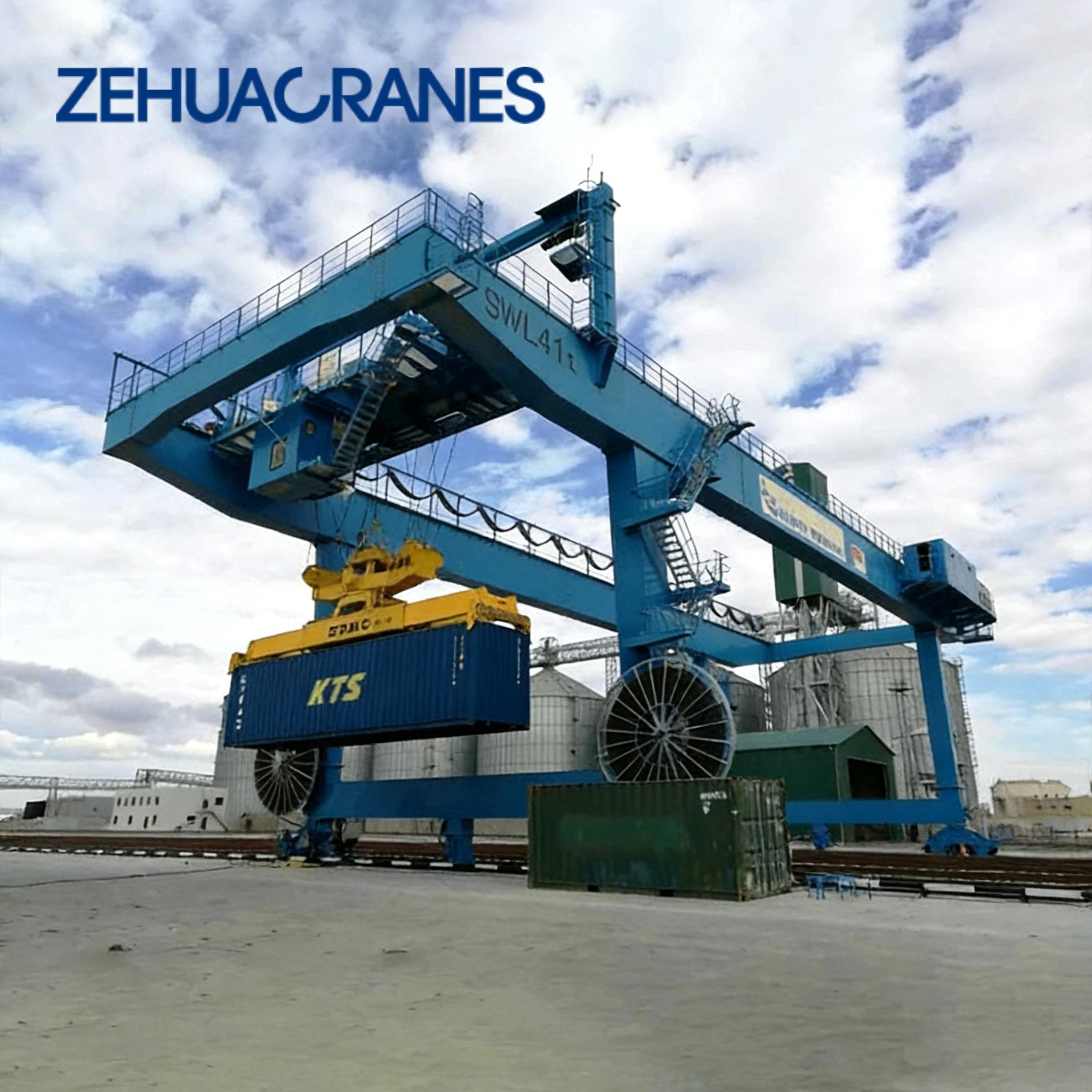 Heavy Duty RMG Rail Mounted Gantry Crane 30T / 40T / 50T / 60T  Intelligent Automated Container Handling Gantry Crane