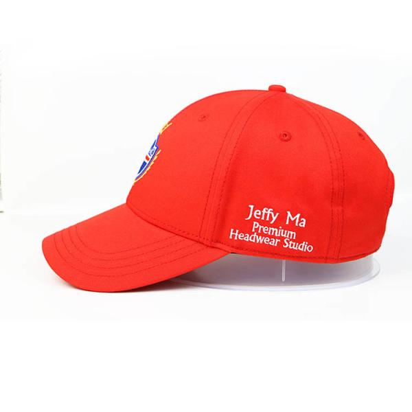 Brushed Cotton Custom Mesh Baseball Hats / Long Strap Embroidered Golf Caps
