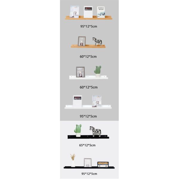 7 in 1 Combination Wall Floating Shelves Industrial Wooden Wall Shelf Decorations for Home