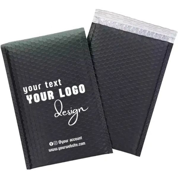 ZGCX Black Poly Mailer Film Bubble Envelope Bag Black Mailed Bags Bubble Mailer Black Bubble Mailer
