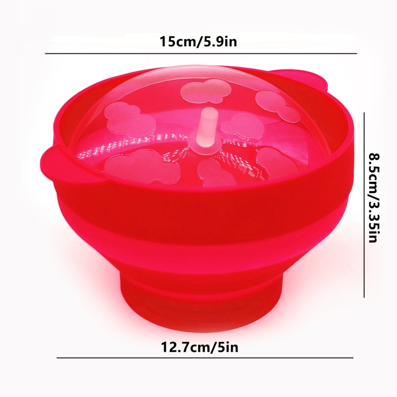 Factory Direct Foldable Silicone Popcorn Bowl, BPA-free Food-grade Popcorn Serving Bowl (Collapsible, Heat-resistant, Easy to Clean, Customizable)
