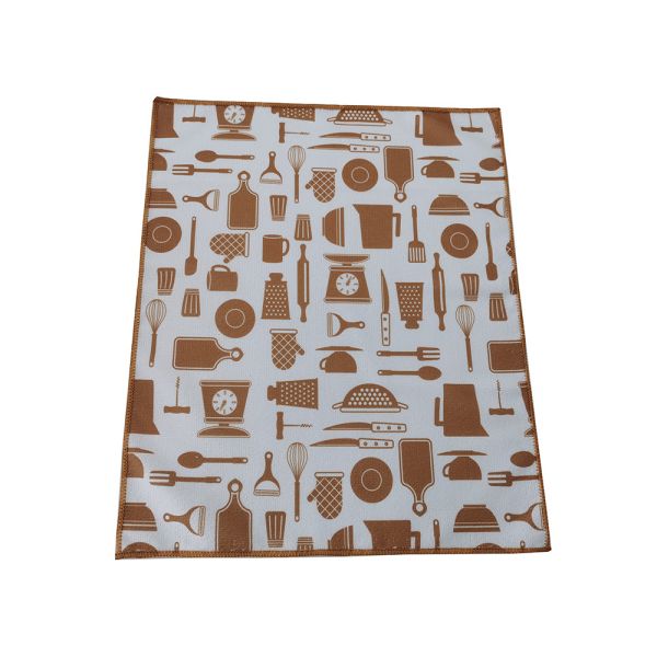 Kitchen Dish Cloths Stock Designs Microfiber Printed Tea Towel