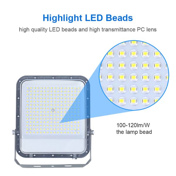 KCD Security IP65 Waterproof LED Floodlight with Remote Control and Motion Sensor for Outdoor Use