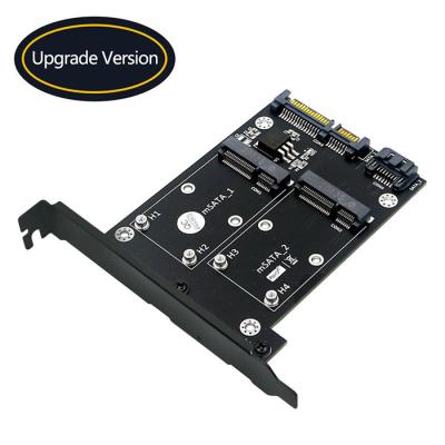 SSD duplo de MSATA ao conversor SATA3 duplo com o suporte completo do perfil da altura
