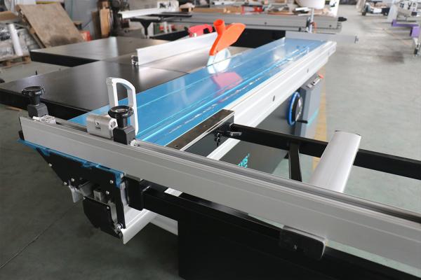 Woodworking with 8KW Double Blade Sliding Table Saw and 0-45° Blade Tilting Adjustment
