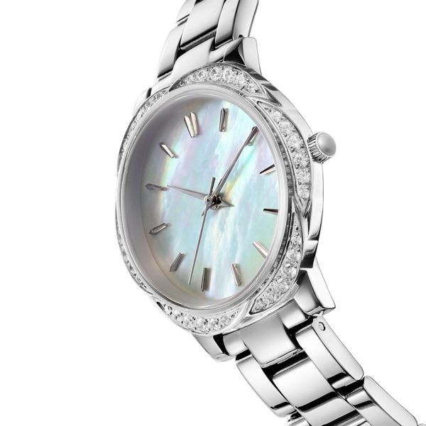 Womens Fashion Diamond Watch Mother Of Pearl Face Style