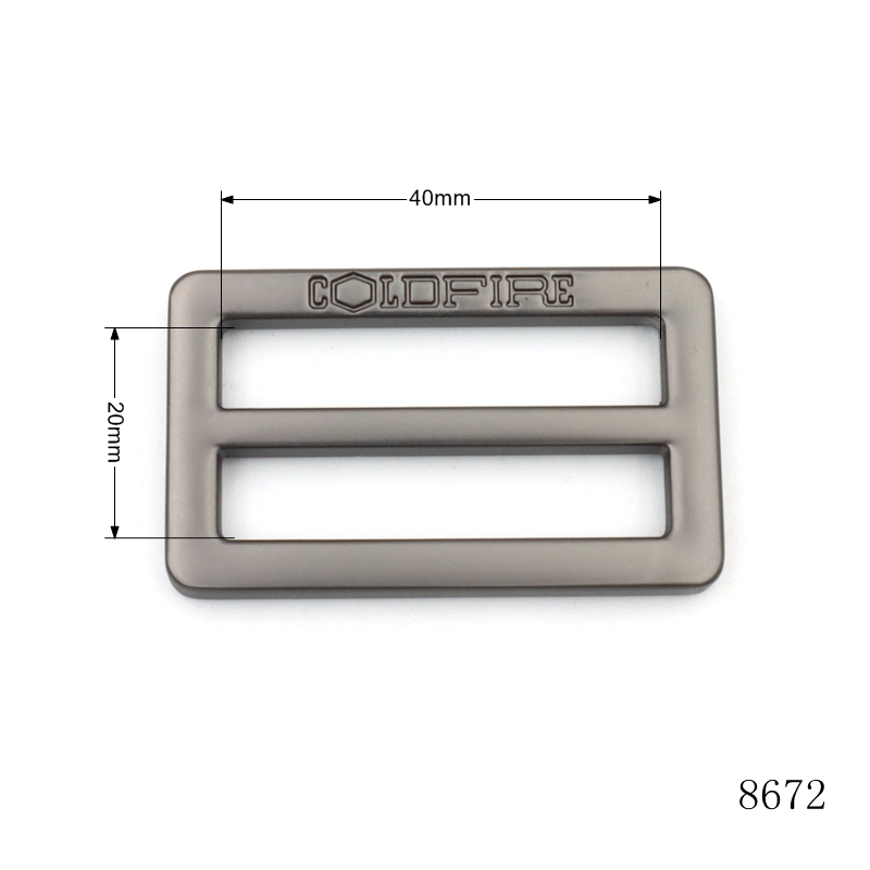 Gunmetal Metal Strap Adjuster Matte Strap Metal Buckle Corrosion Resistant For Bag Accessories