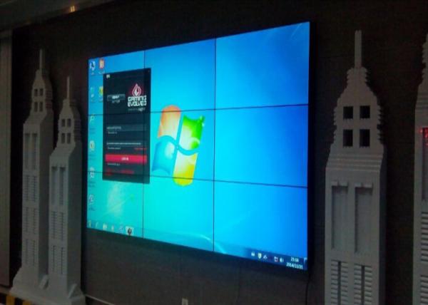 55 Inch 3x3 Video Wall LCD Monitors , Large LCD Display With 3.5mm Narrow Bezel