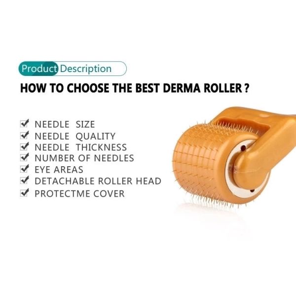 Customize Derma Roller for Skin Rejuvenation 120 Needles Micro Needle Therapy Face Roller