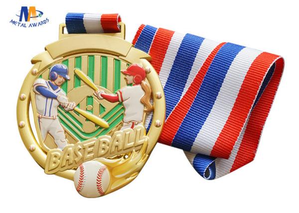 Sport Baseball Medals Feature The Player In Colors Painting