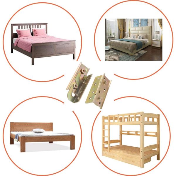 Effortlessly Connect Your Wooden Bed Frame with Heavy Duty No-Mortise Bed Rail Connectors