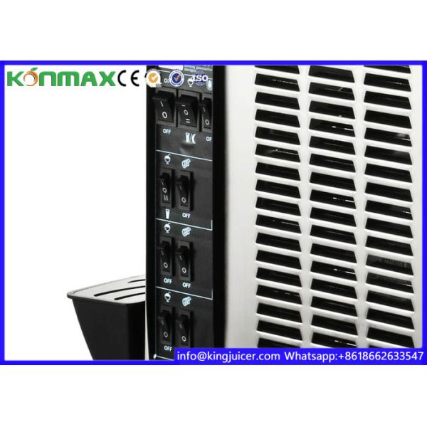 110V Commercial Slushy Machine 2x6L Soft Ice Cream Maker 1300W LED Display Automatic