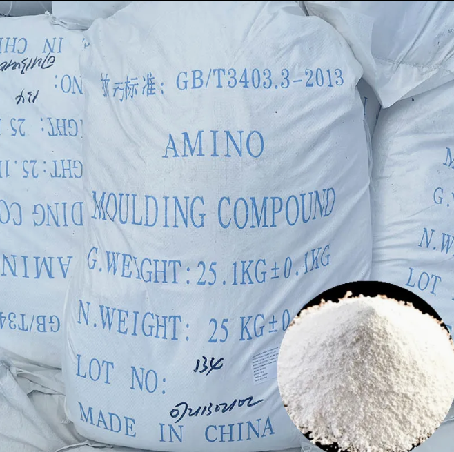 High Flow Custom Color Heat Resistant White MMC Melamine Moulding Compound  Powder 25kg Bag Factory Wholesale  Moulding Compound Powder For Melamine Bowl Plate Production