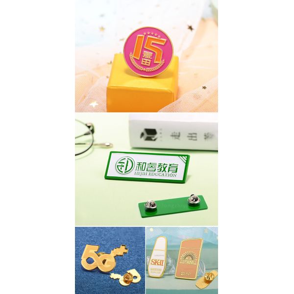 Custom Hard Enamel & Color Epoxy Pins - Magnetic Flower Love Design Metal Badges, Eco-Friendly (Factory Wholesale)