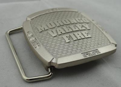 3D Double Sided Metal Buckle with Anti Gold, Mat Gold, Mat Nickel, Misty Nickel Plating for Morongo Valley Fire