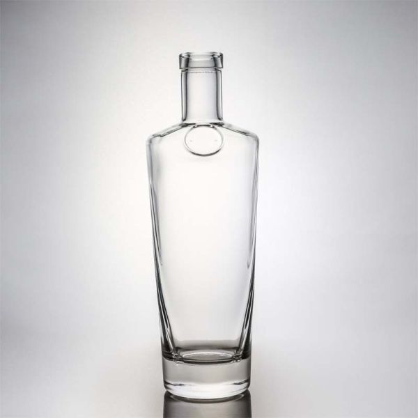Tequila Industrial Beverage Clear Flint Glass Bottle with Wood Cork 700ml 500ml 1000ml