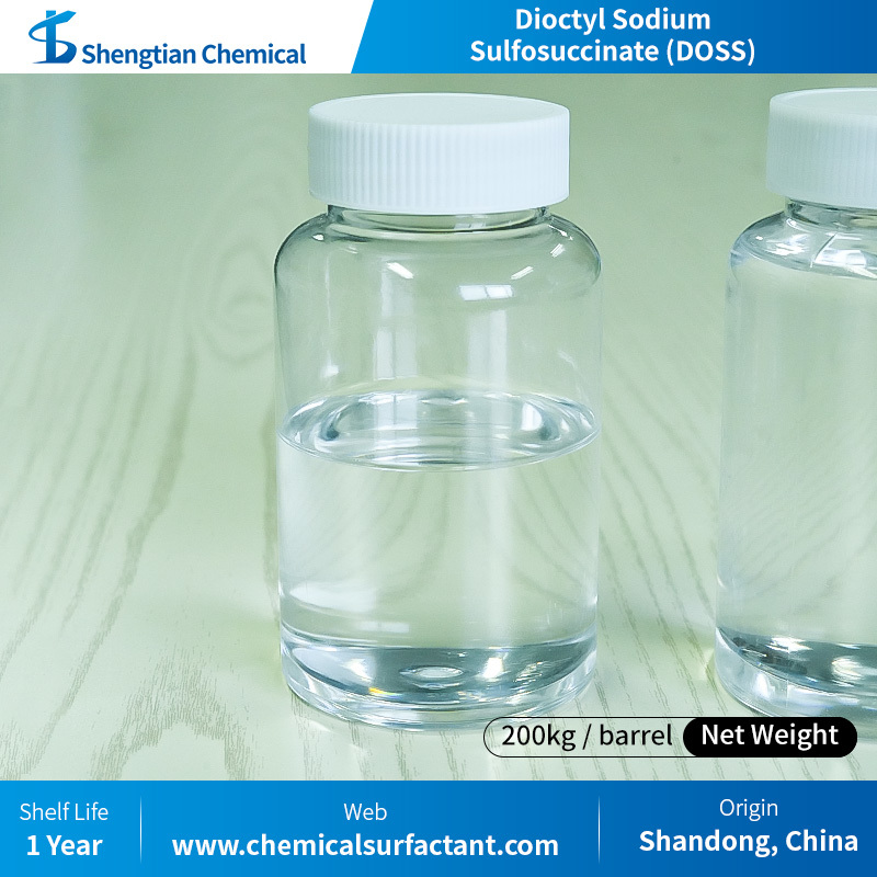 Dioctyl Sodium Sulfosuccinate DOSS CAS 577-11-7 45% Purity Anionic Surfactant For Rapid Wetting And Emulsification