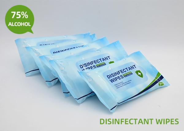 Non Woven Fabrics Disinfectant Wipes Travel Pack With Alcohol Safe For Skin