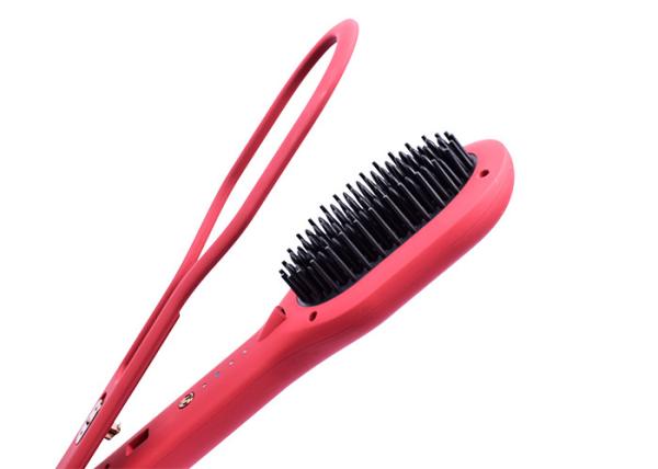 Electric Hair Straightener Brush Comb Plastic 45W For Home / Hotel