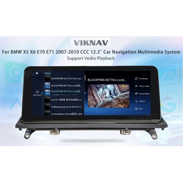 Авторадио Viknav 12,3 дюйма Для BMW X5 X6 E70 E71 2007-2010 Система поддержки CCC Беспроводная Apple CarPlay Android Auto Multim