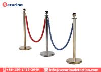 Barreira do controle de multidão da corda de veludo do banco/exposição portátil com poste de Polo
