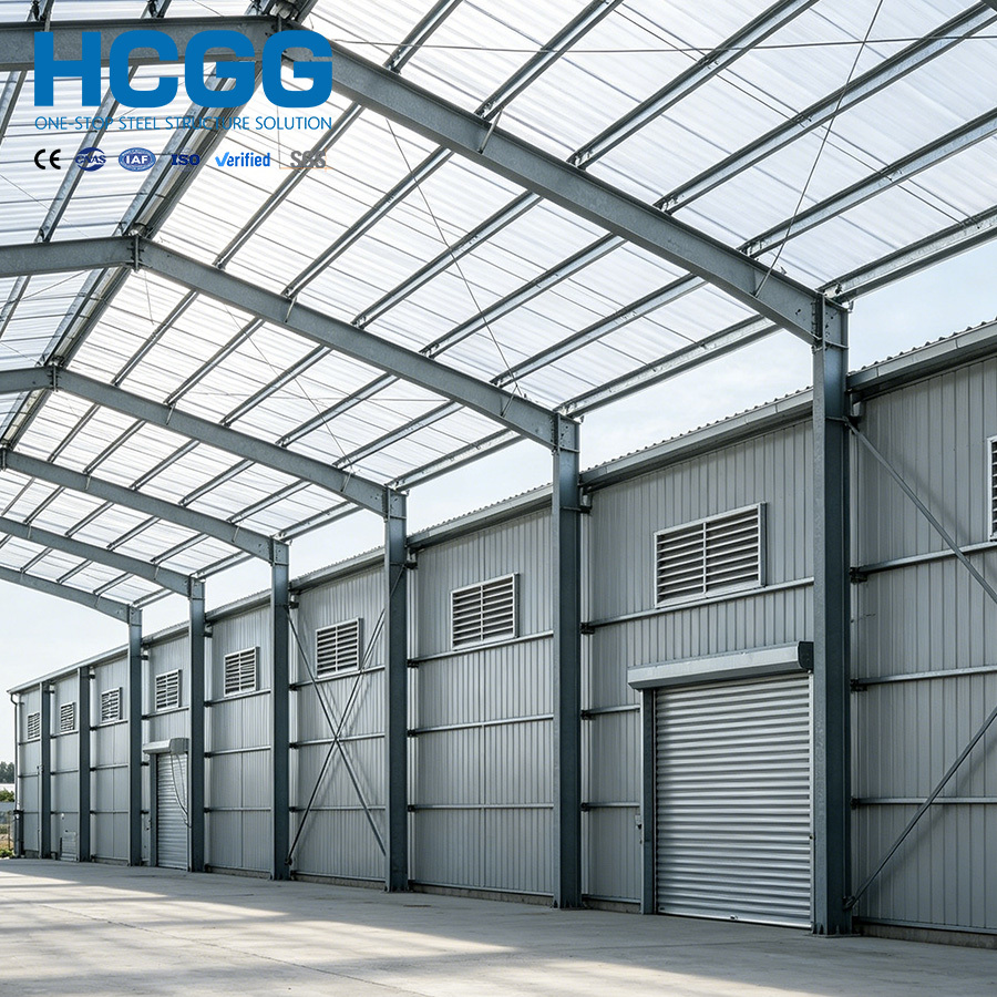 Hot-Dip Galvanized Steel Frame poultry house Q355B Q235 H Beam anti-corrosion chicken farm building