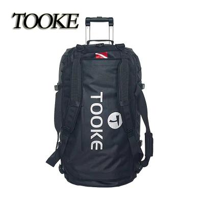 Abrasion Resistant 95L Scuba Gear Bag Solid Roller Wheel Dive Gear Suitcase