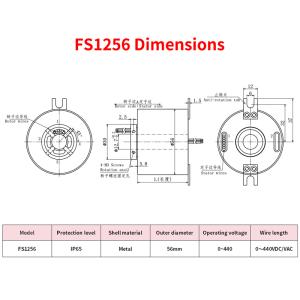 IP65 Waterproof Electric Rotary Joint For Small Rotary Tables