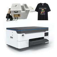 F1080 Impresora de tinta blanca DTF de cabeza con máquina de agitar polvo para tela de camiseta