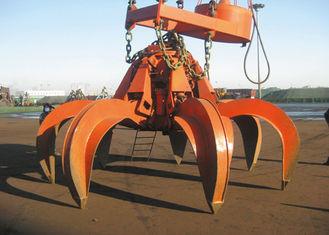 Hydraulic Clamshell Grab Bucket Orange Leakproof For Excavator Crane Pendant Control