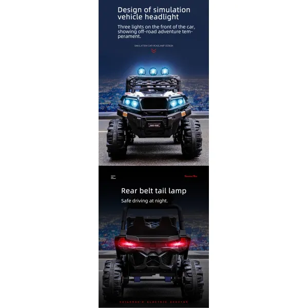 Off Road 12V7 Kids Electric Toy Car Four Wheel Drive Built In Music