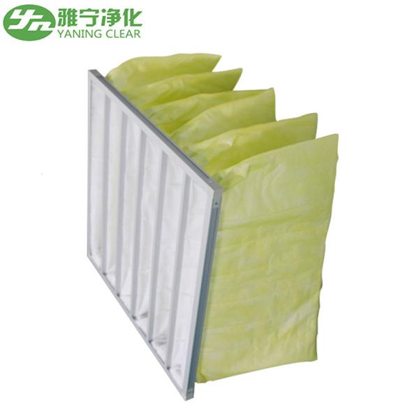 Medium Pocket Air Filter , Washable F8 Air Bag Filter Hvac Duct Cleaning
